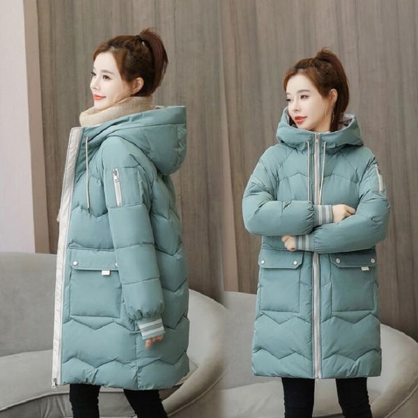 

women's down & parkas jackets female winter coat hooded warm cotton padded plus size xs-3xl 8ahr, Black