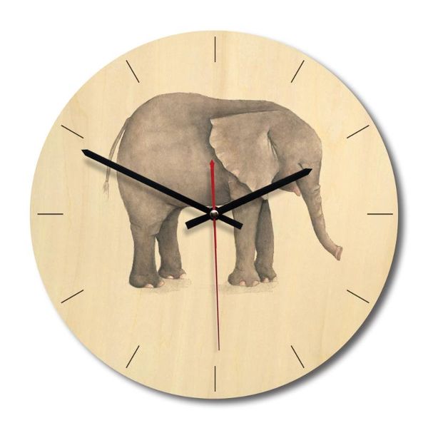 

wall clocks 2021 creative wooden clock colorful painting cartoon kids room decorative