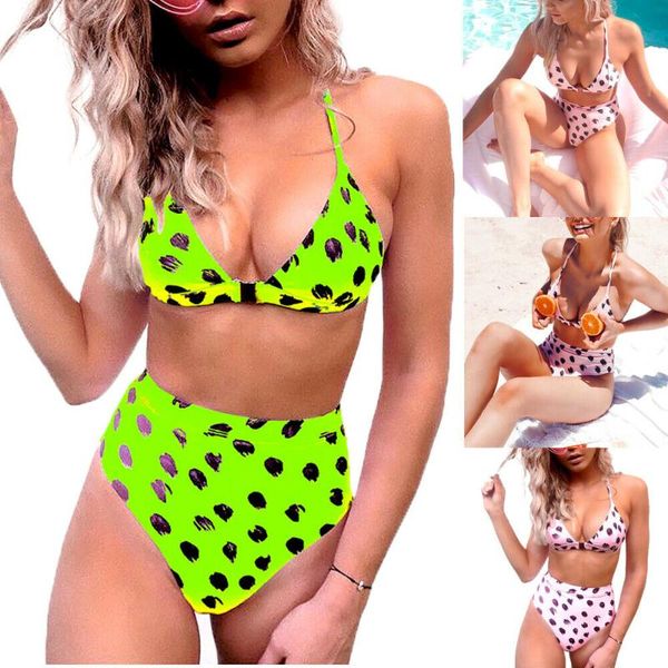 

women's swimwear est women leopard bikini set high waist swimsuit ladies bathing suit beachwear bikinis drop, White;black
