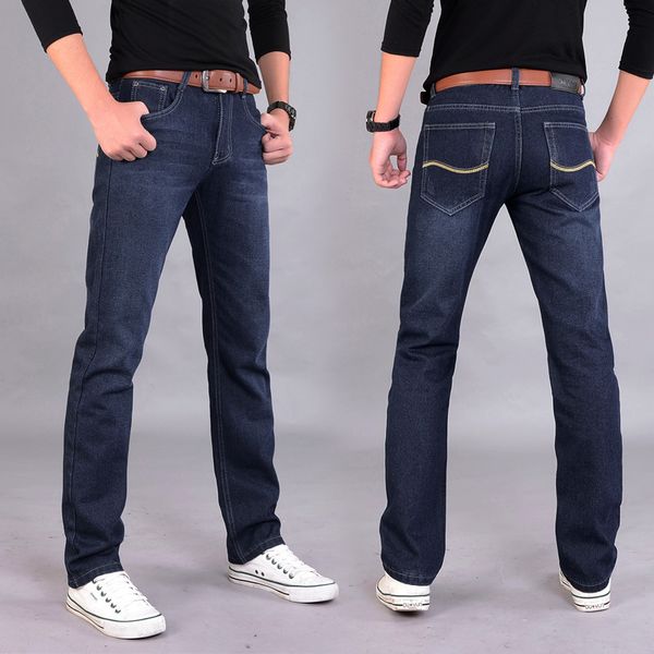 

brand fashion jeans for young men buy gentlemen casual slender straight broek, Blue
