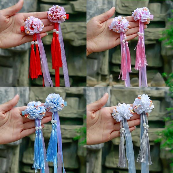 

hair accessories beautiful pair of classical color silk flower step shake elegant fairy head jewelry clip