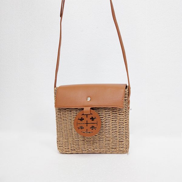 

same 2021 summer woven single shoulder messenger small square leisure bag