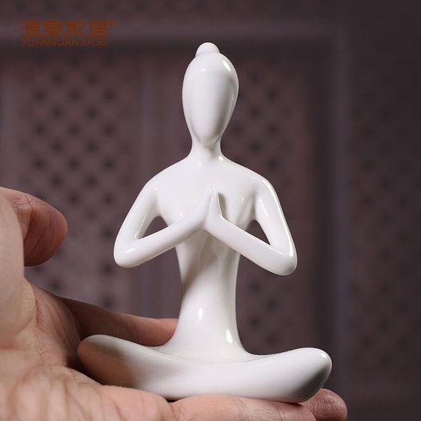 

furniture accessories modern simple ceramic yoga characters deskarrangement living room creative counter decoration