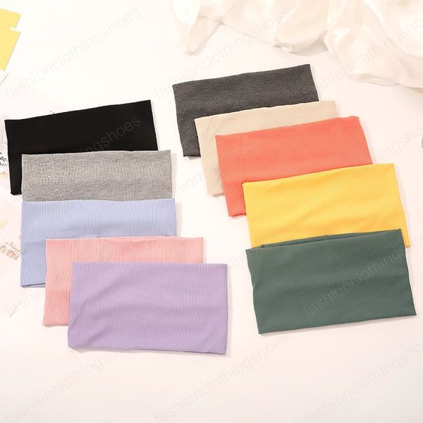 

fashion knitted yoga sports headband large sweat-absorbent breathable running hair turban for women girl headwear, Slivery;white