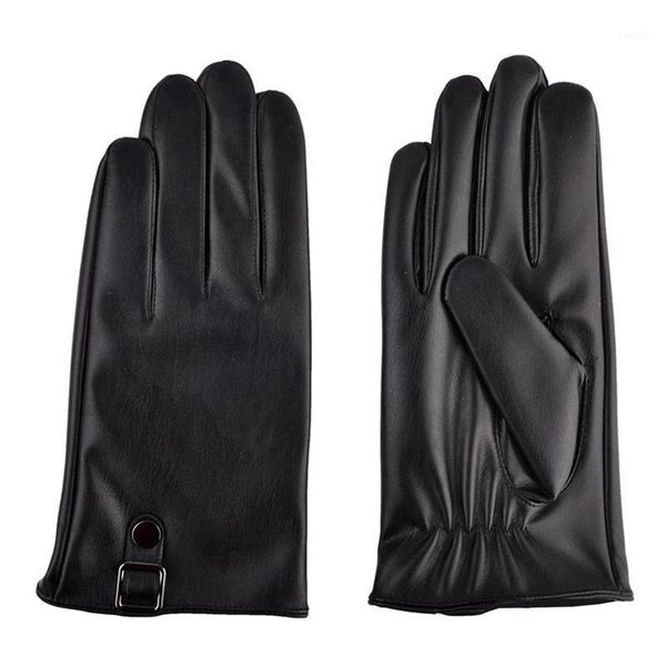 

cycling gloves press sn men's winter leather plus velvet thick warm windproof waterproof riding1, Black