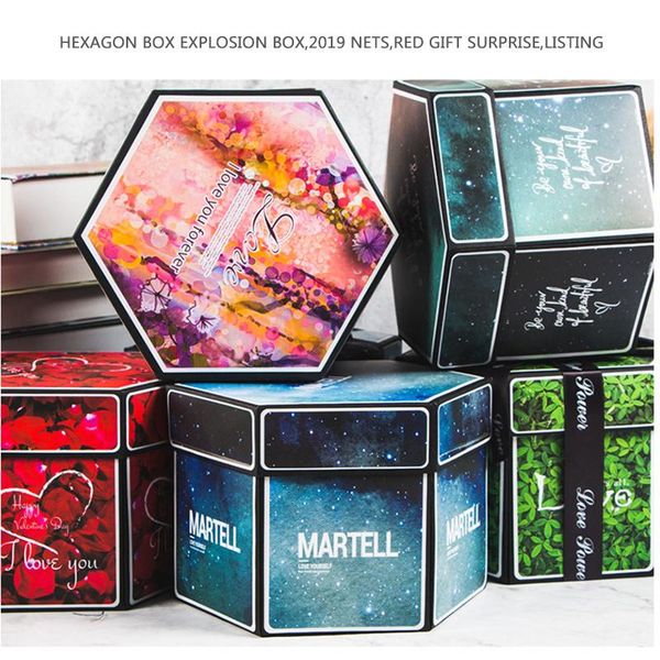 

18 colors surprise party love explosion box gift explosion for anniversary scrapbook diy p christmas gift droshipping