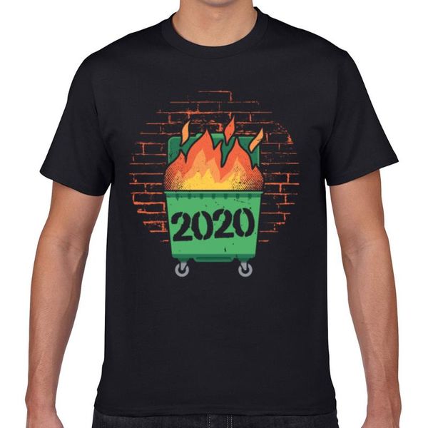 

men's t-shirts t shirt men 2021 dumpster fire funny years fashion white geek custom male tshirt fa001, White;black