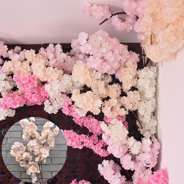 

simulation cherry blossom branch fake sakura encrypted ribbon pear tree branch twig flower flowering wedding decoration