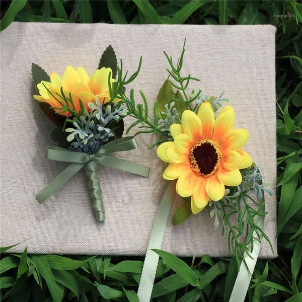 

artificial silk flowers man groom botounniere women bride wrist corsage wedding flower party decoration decorative & wreaths1