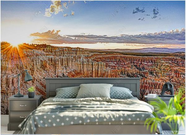 

wallpapers mural for wall landscapes 3d hd sunny mountains and rivers scenery home decor custom po wallpaper the bedroom