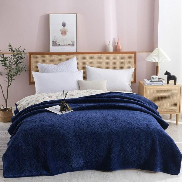 

comforters & sets flannel bedspread on the bed quilt 1 piece thick velvet blanket for embroidered cover queen size winter coverlet