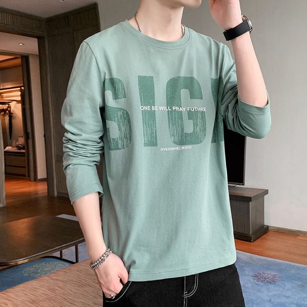 

cake new korean slim fit long sleeve t-shirt for young students, White;black