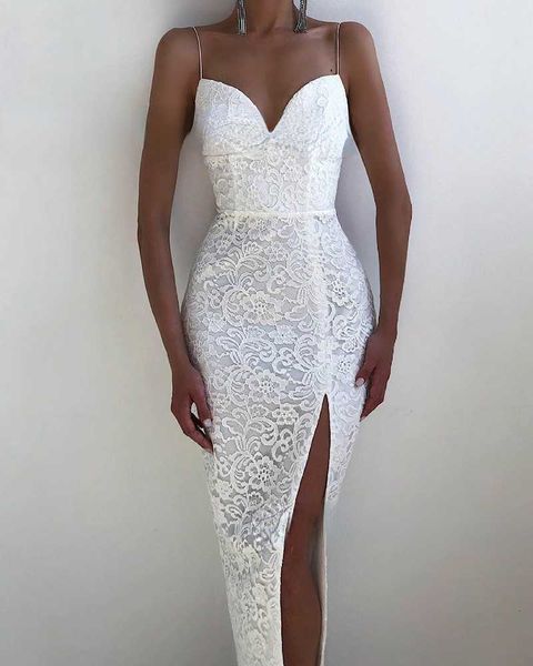 

2021 spring and autumn women's new white suspender lace dress y1006, Black;gray