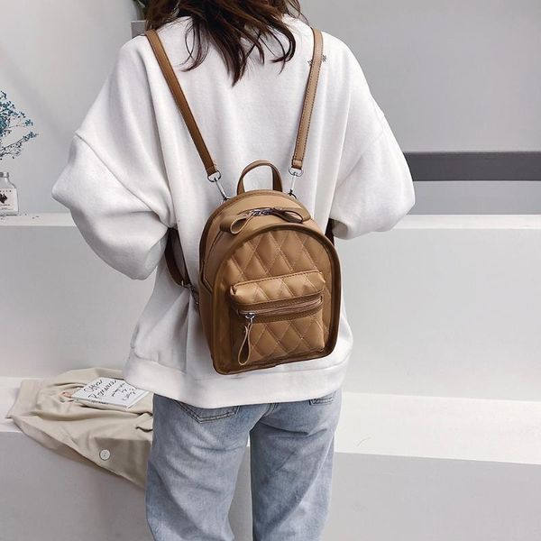 

backpack 2021 women's cute fashion small fresh large capacity double zipper travel