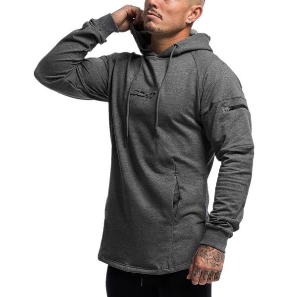 

gym clothing 2021 fitness men bodybuilding muscle hoodies workout clothes casual cotton hooded sweatshirts 4 color, White;black