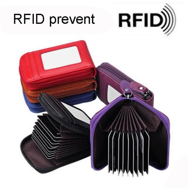 

card holders muticolors business id wallet organizer genuine leather men rfid wallets, Brown;gray