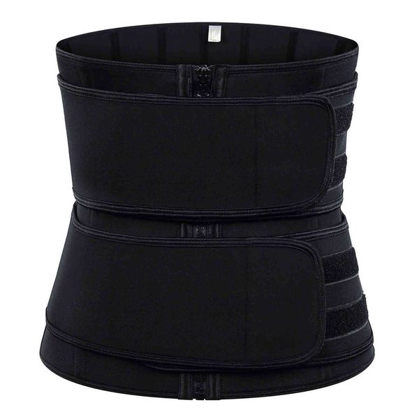 

luxury women's shapers straight double reinforced sports waistband tunic neoprene waist sweaty belt rubber, Black;white