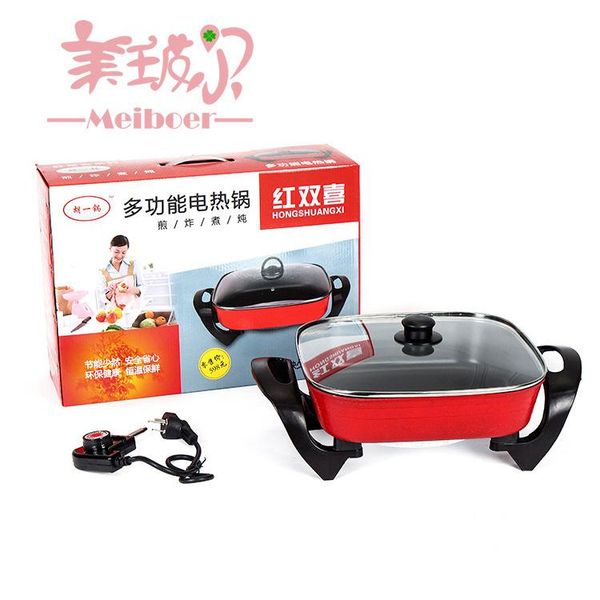 

electric skillets korean multi-functional pot square 5l household 32cm wok