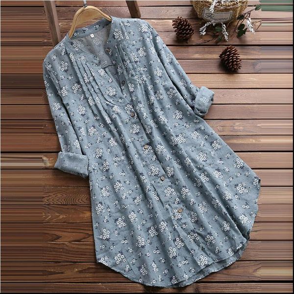 

hirigin womens blouses plus size boho shirts women long sleeve v neck floral print baggy blouse beach casual tunic a, White