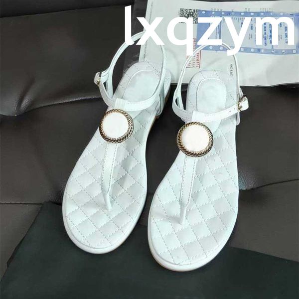 

70% off wholesale flip-flops summer women gladiator sandals clip toe flats metal chain shoes holiday dress beach outdoor flip flops strap sa, Black