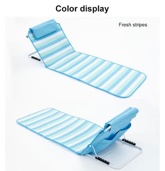 

fishing accessories folding lightweight beach chair - camping chair, lounger lawn for outdoor relaxation and sunbathing