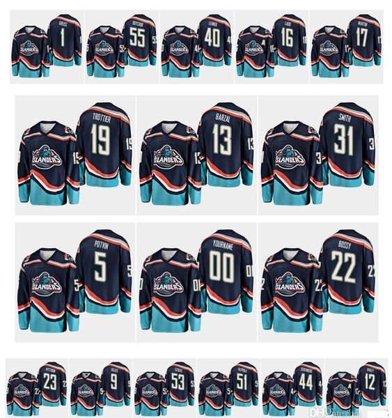 

1995 vintage new york islanders jersey 12 josh bailey 13 mathew barzal 16 andrew ladd 5 denis potvin 19 bryan trottier 31 billy smith hockey, Black;red