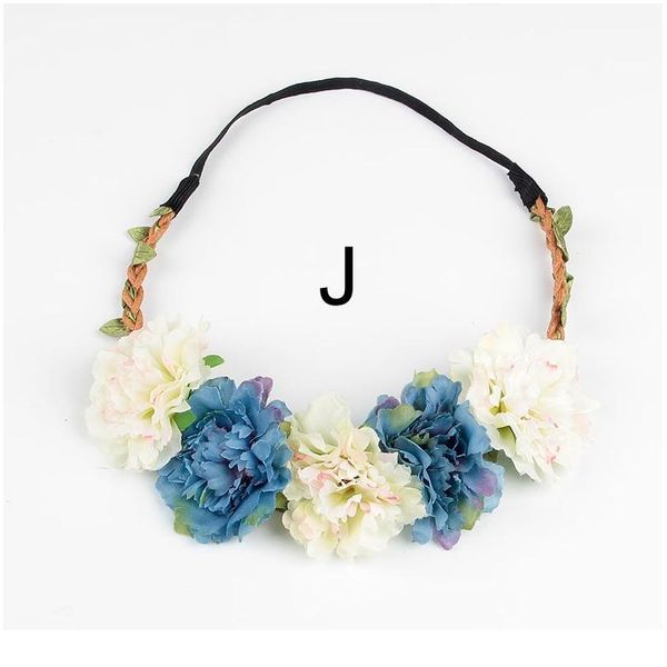

nishine spring summer seaside beach flowers headdress bridesmaid wreath hair band wedding party outdoor women hair acc qylffq