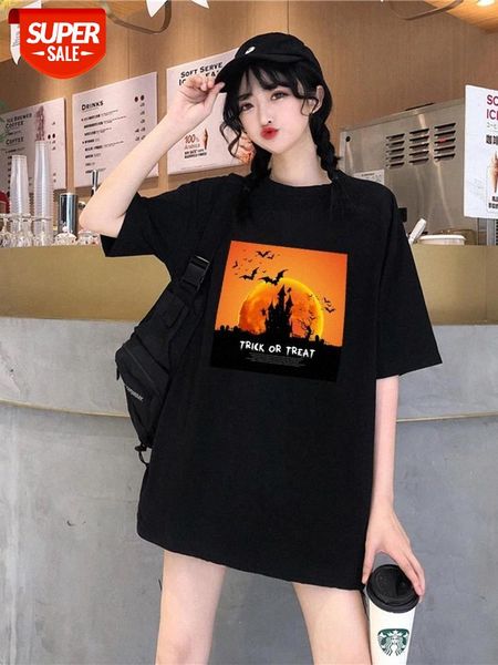 

sunfiz yf 1pcs treat or trick women t shirt women halloween safety a sister's guide t-shirt #j82m, White