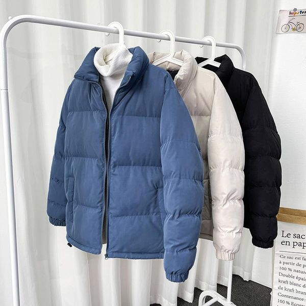 

men's down & parkas cotton jacket winter collar with the couple coat, Black
