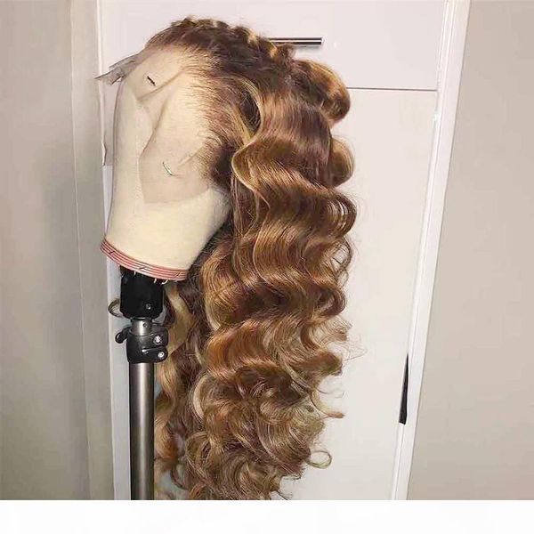

beeos 150% 360 lace frontal wig ombre colored loose wave pre plucked with baby hair lace front human hair wigs brazilian remy, Black