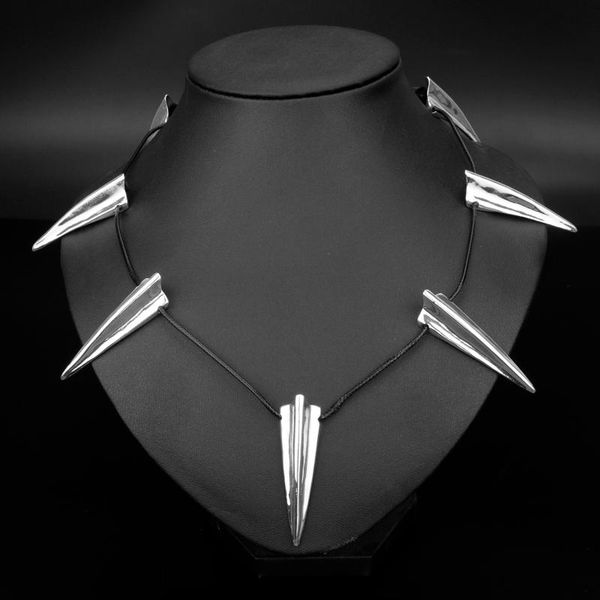 

pendant necklaces blacked panther necklace for women men choker jewellery teen girls, Silver