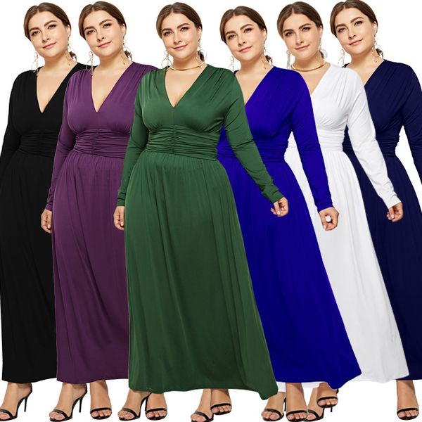 

2021 autumn winter new fashion personality large solid color v-neck fat long-sleeved high waist female 8jq2, Black;gray