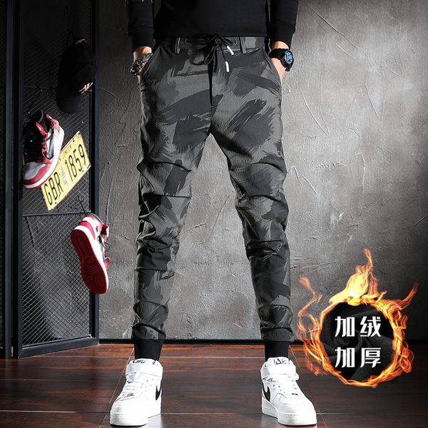 

2021 winter i see casual men fashion camouflage sports halls big ny pants zmrf, Black