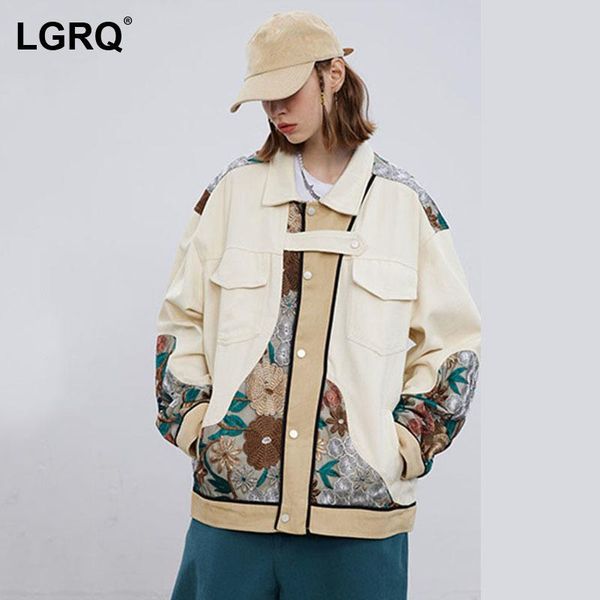

women's jackets [lgrq] safari style embroidery casual jacket lapel long sleeve loose coat fashion tide spring autumn 2021 19d3934, Black;brown