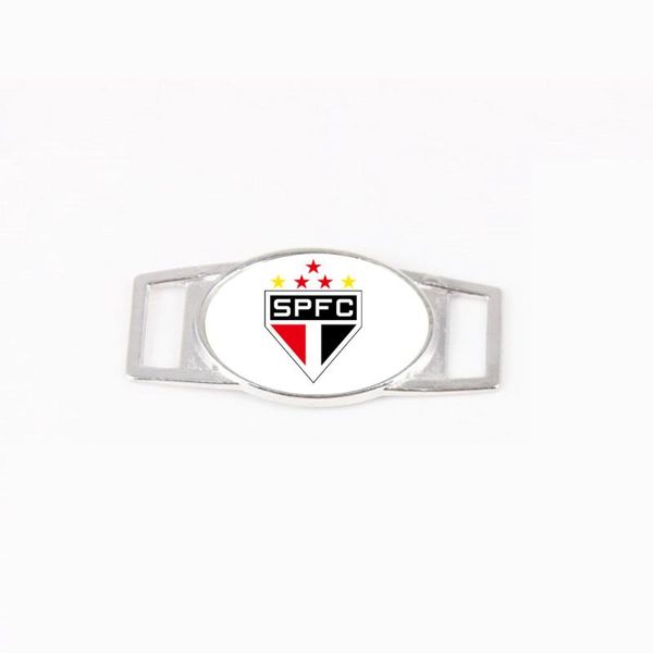 

charms sao paulo football club brazil jewelry shoelace for sneakers shoelaces paracord bracelets decoration drop, Bronze;silver