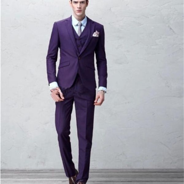 

men's suits & blazers personalized purple slim fit men tuesdays from bridegroom's wedding smoking formal b8sd, White;black