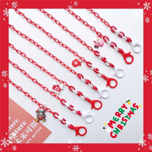 

sunglasses frames children acrylic outdoor sports christmas glasses chain holder eyewear braid strap lanyard, Silver
