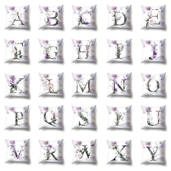 

cushion/decorative pillow cute cartoon letter print cushion cover polyester decorative for sofa seat soft throw case 45x45cm home decor