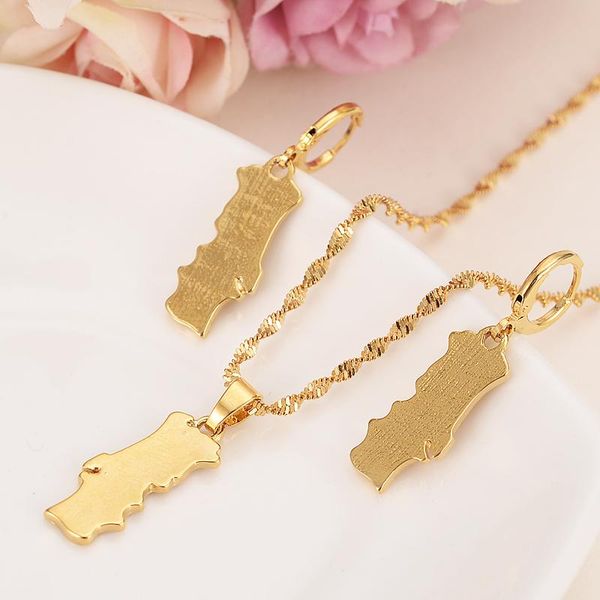 

earrings & necklace bangrui eritrea map earring pendants necklaces chain women men/map of gold color jewelry africa set ethiopia, Silver