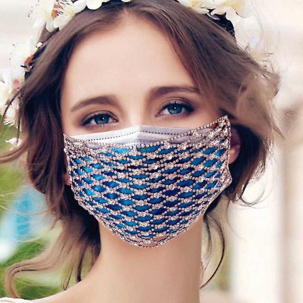 

fashion net red same style diy trend diamond with pearl mask mh decoration