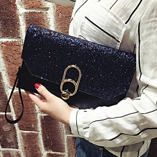 

clutch bags fashion pu leather women envelope bag small messenger rivet purse ladies black shoulder handbags