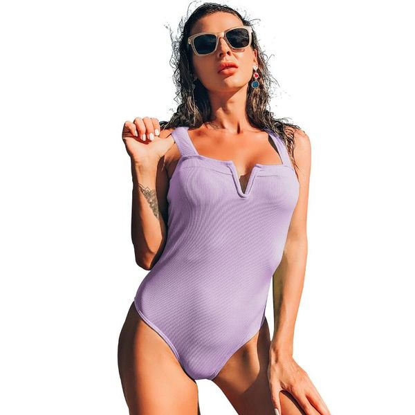 

one-piece suits summer solid swimsuit women backless slim bodysuits 2021 beach bathing suit swimwear