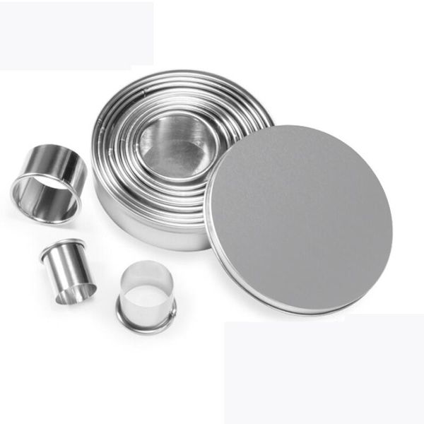 

baking & pastry tools 12 parts / set biscuit mold cookie cutters fruit cake decoration stainless steel forms presser tool