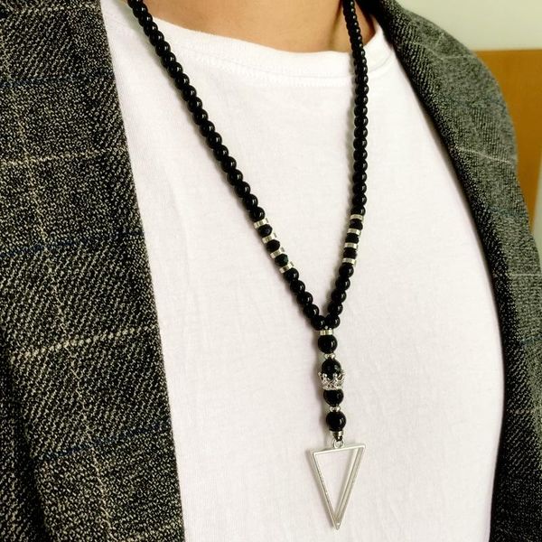 

pendant necklaces perlen strang kette halskette temperament dreieck, Silver