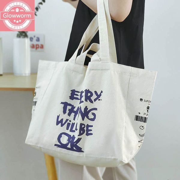 

extra large women big canvas shopping bag cotton cloth tote grocery bag eco environmental shopper shoulder bags for young girls c0225