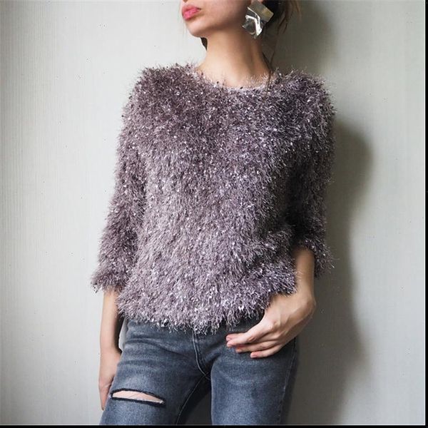 

2021 russian autumn winter new thicken sweater women pullover jumper long sleeved solid color mohair sweaters sueter mujer, White;black