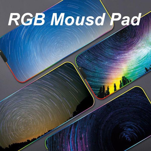 

mouse pads & wrist rests rgb led light pad large computer gaming gamer xxl backlight keyboard desk mat mousepad