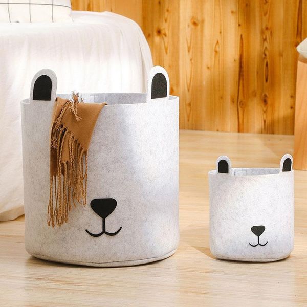 

storage baskets felt fabric laundry basket toy bin for kids dog toys clothes organizer cute animal bucket