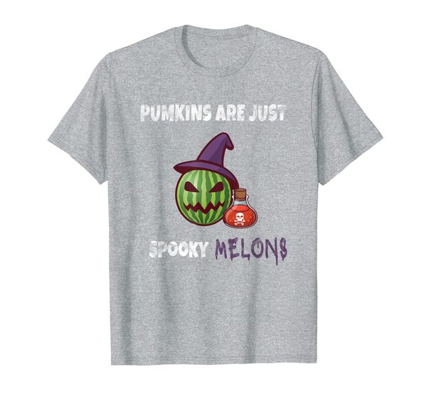 

pumpkins are just spooky watermelons - melon magic potion t-shirt, White;black