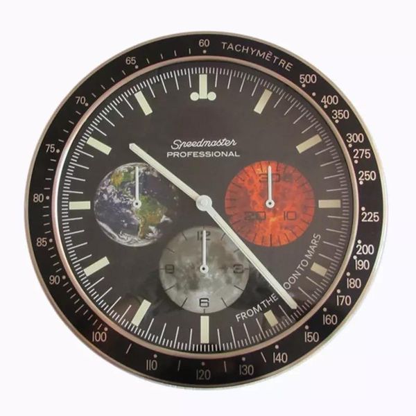 

34cm luxury modern design wall clock metal art watch clock relogio de parede horloge decorativo with corresponding logos